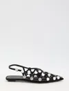 Attico Grid Embellished Suede Ballet Flats