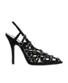Attico Grid Slingback Dã©col In Black