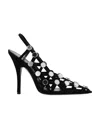 Attico Grid Slingback Dã©col In Black