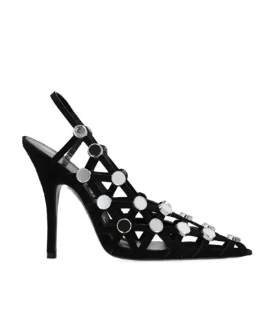 ATTICO THE ATTICO GRID POINTED TOE PUMPS