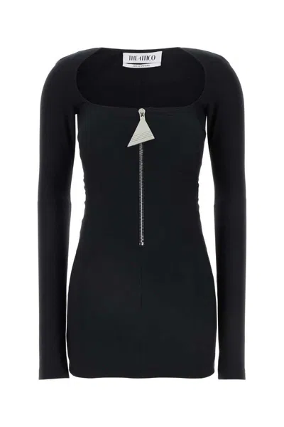 Attico The  Half-zip Mini Dress