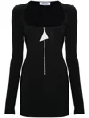 Attico The  Half-zip Mini Dress