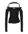 Attico Top In Crepe Nero Donna In Black