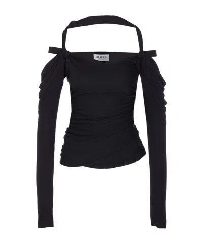 ATTICO THE ATTICO HALTERNECK RUCHED TOP
