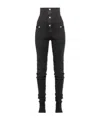 Attico Button-up Skinny Trousers In Black