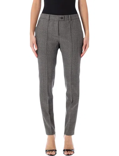 Attico The  High-waist Slim Tapered Trousers In Grigio