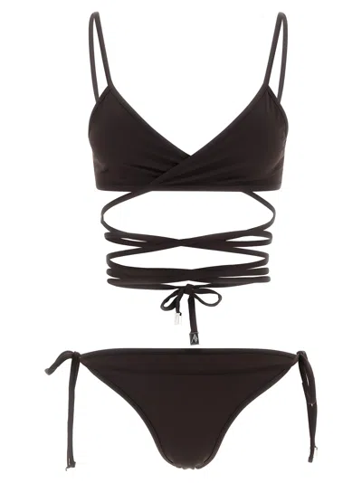 Attico The  'il Primo Bagno' Bikini In Black