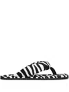 ATTICO THE ATTICO "INDIE" FLIP-FLOPS CAPPUCCINO AND BLACK