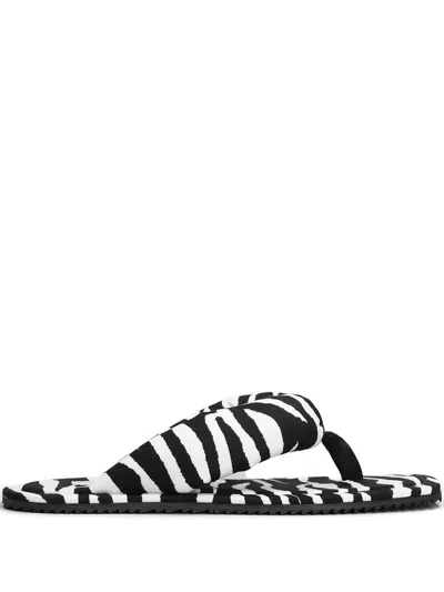 ATTICO THE ATTICO "INDIE" FLIP-FLOPS CAPPUCCINO AND BLACK