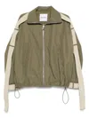 Attico String-detail Bomber Jacket - Women's - Cotton/polyamide In Green