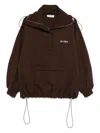 Attico Oversized Blouson With High Collar In Brown