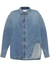 Attico Diana Denim Shirt Long Sleeves