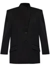 Attico Gabardine Single Breasted Blazer