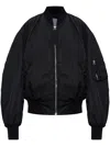 Attico Bishop-sleeves Bomber Jacket In Black