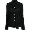 Attico Gwenda Single-breasted Blazer In Black
