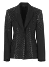 Attico Blazer In Black Wool In Black