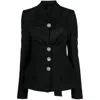 Attico Gwenda Single-breasted Blazer In Black