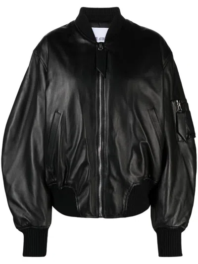 Attico The  Black Leather Jacket