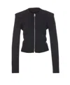 Attico Zip-fastening Cropped Jacket In Black