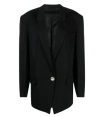 Attico Elegant Wool Jacket With Buttons For Women In Black