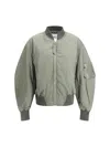 Attico Tech Bomber Jacket In Green