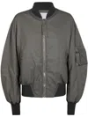 Attico Tech Bomber Jacket In Military Green