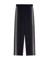 Attico Jagger Wide-leg Pants With Rhinestones In Black
