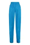 Attico The  Jagger Viscose Trousers In Blue