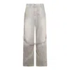 Attico The  Grey Cotton Denim Jeans In Gray