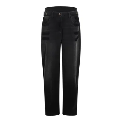 Attico The  Black Cotton Denim Jeans