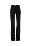 Attico Black Washed Stretch Jeans In Black