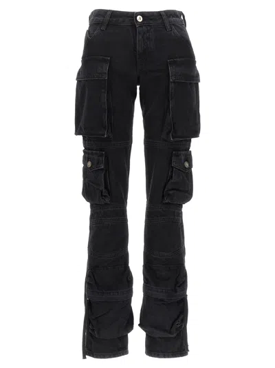 Attico The  Black Cotton Boyfriend Jeans