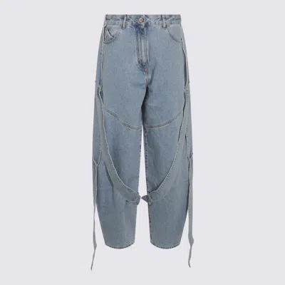ATTICO THE ATTICO BLUE COTTON DENIM JEANS