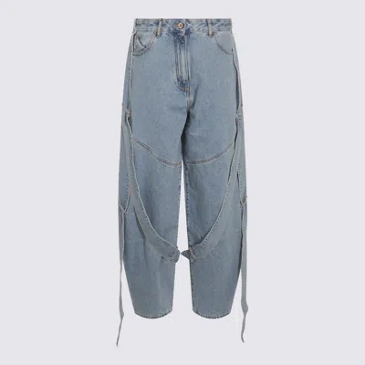 ATTICO THE ATTICO BLUE COTTON DENIM JEANS