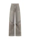 Attico The  Jeans Extra In Grey