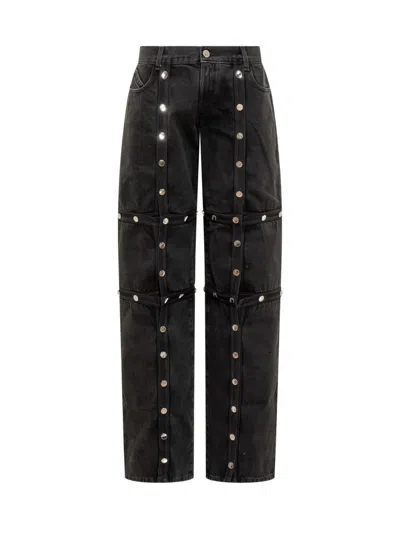Attico The  Jeans Pants In Black
