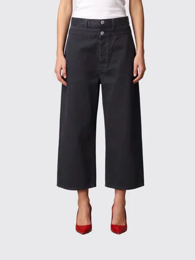Attico The  Jeans Woman Color Black In Blue