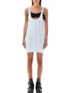 Attico White Cotton Flat Ribbed Jersey Tank Top