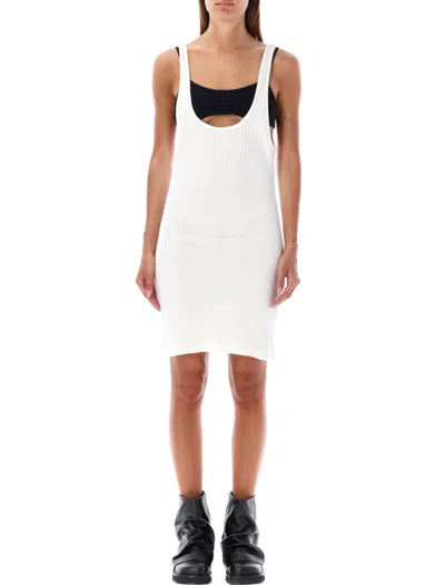Attico The  Jersey Mini Dress In White
