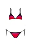 Attico Gradient-effect Bikini In Fuchsia