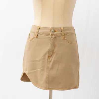Pre-owned Attico The  Kelly Mini Skirt In Denim