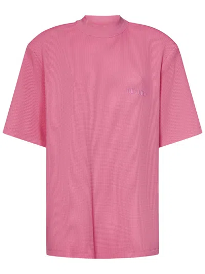 Attico Kilie Cotton Jersey T-shirt In Pink