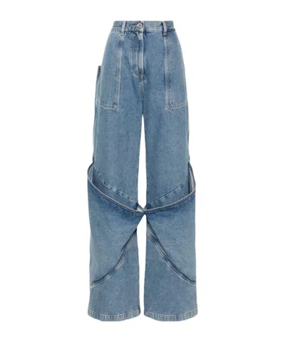 ATTICO THE ATTICO KNEE DETAILED LONG JEANS