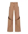 Attico Ssense Exclusive Tan Jeans In Brown