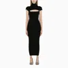 Attico Black Midi Dress In Black