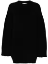 Attico Round-neck And Long-sleeved Sweater In Black