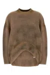 Attico Pullover Mit Logo-stickerei In Brown