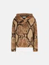 Attico Hooded Pullover Brown Shades In Brown