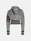 Attico Cardigan Melange Grey In Gray
