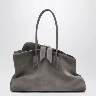ATTICO THE ATTICO  LA PASSEGGIATA MEDIUM BAG IN GREY SUEDE